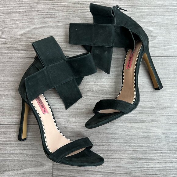 Betsey Johnson Shoes - Betsey Johnson Friskyy Side Bow High Strappy Heels Sandals Size W7